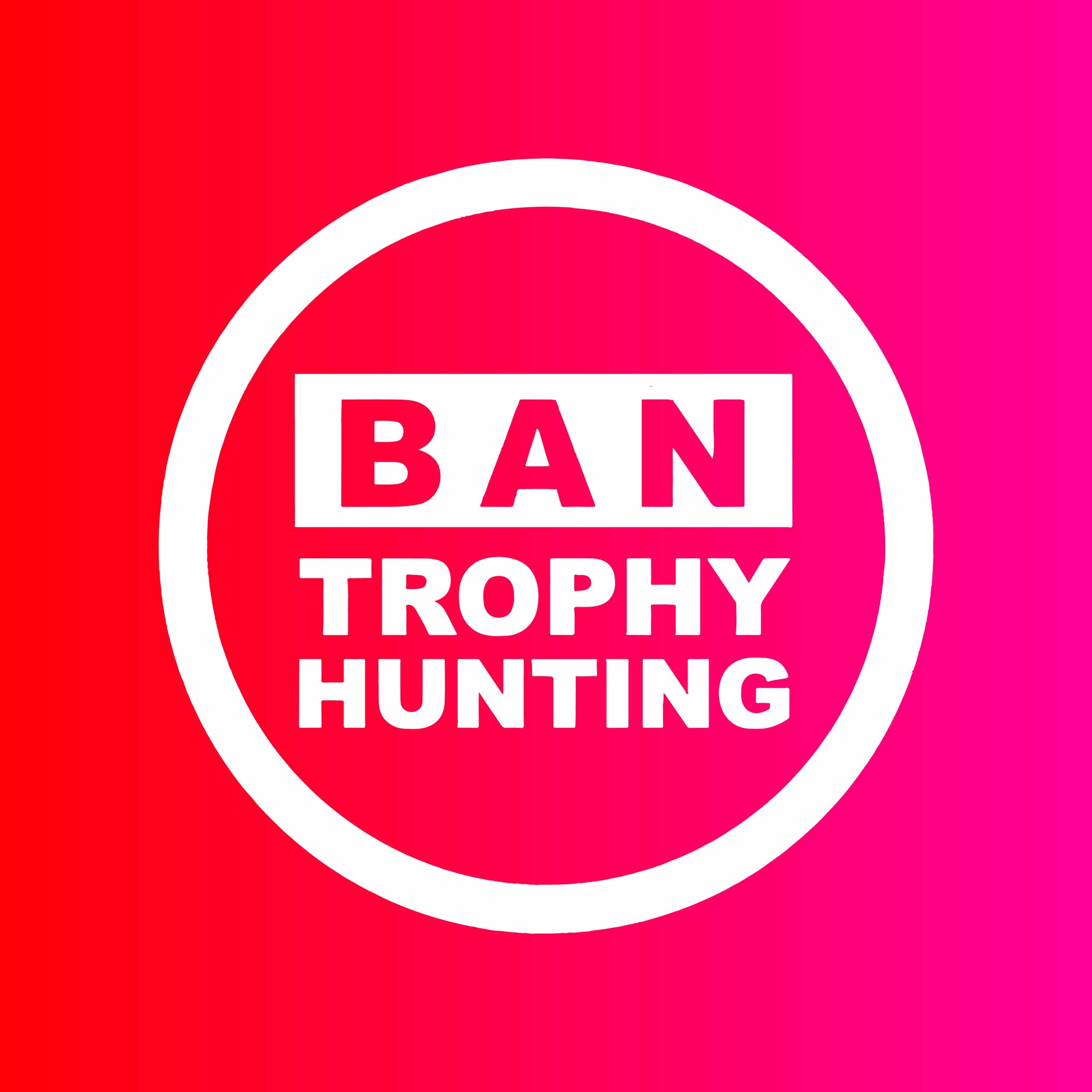 Ban trophy hunting logo